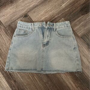 Light Blue Denim Mini Skirt